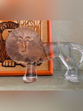 Vintage Kosta Boda lion LARGE 10” mcm